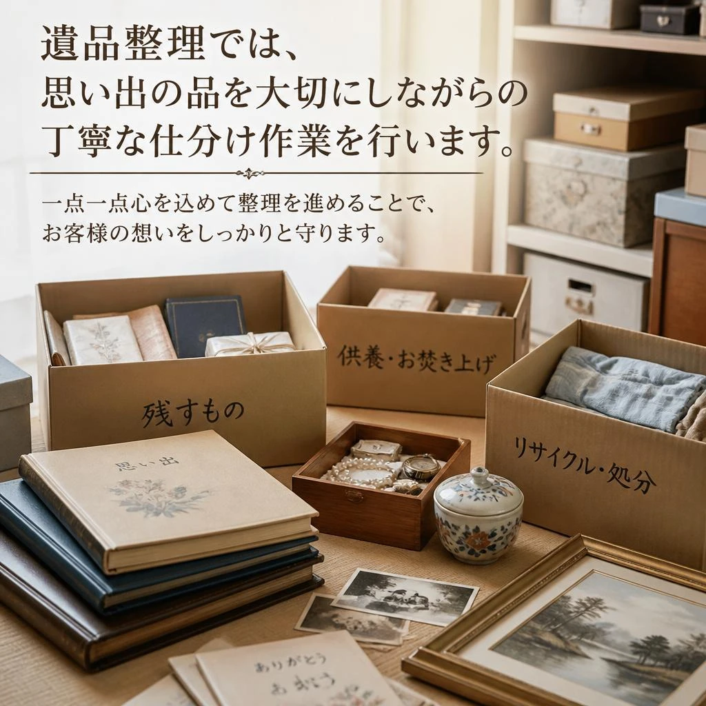 精密な整理作業