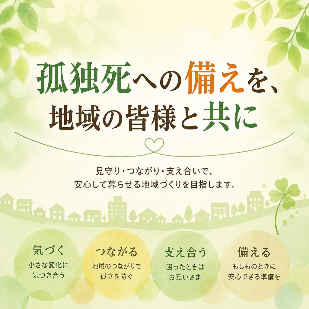 孤独死への備えを、地域の皆様と共に