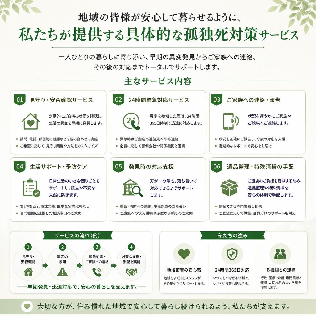 私たちの提供する孤独死対策