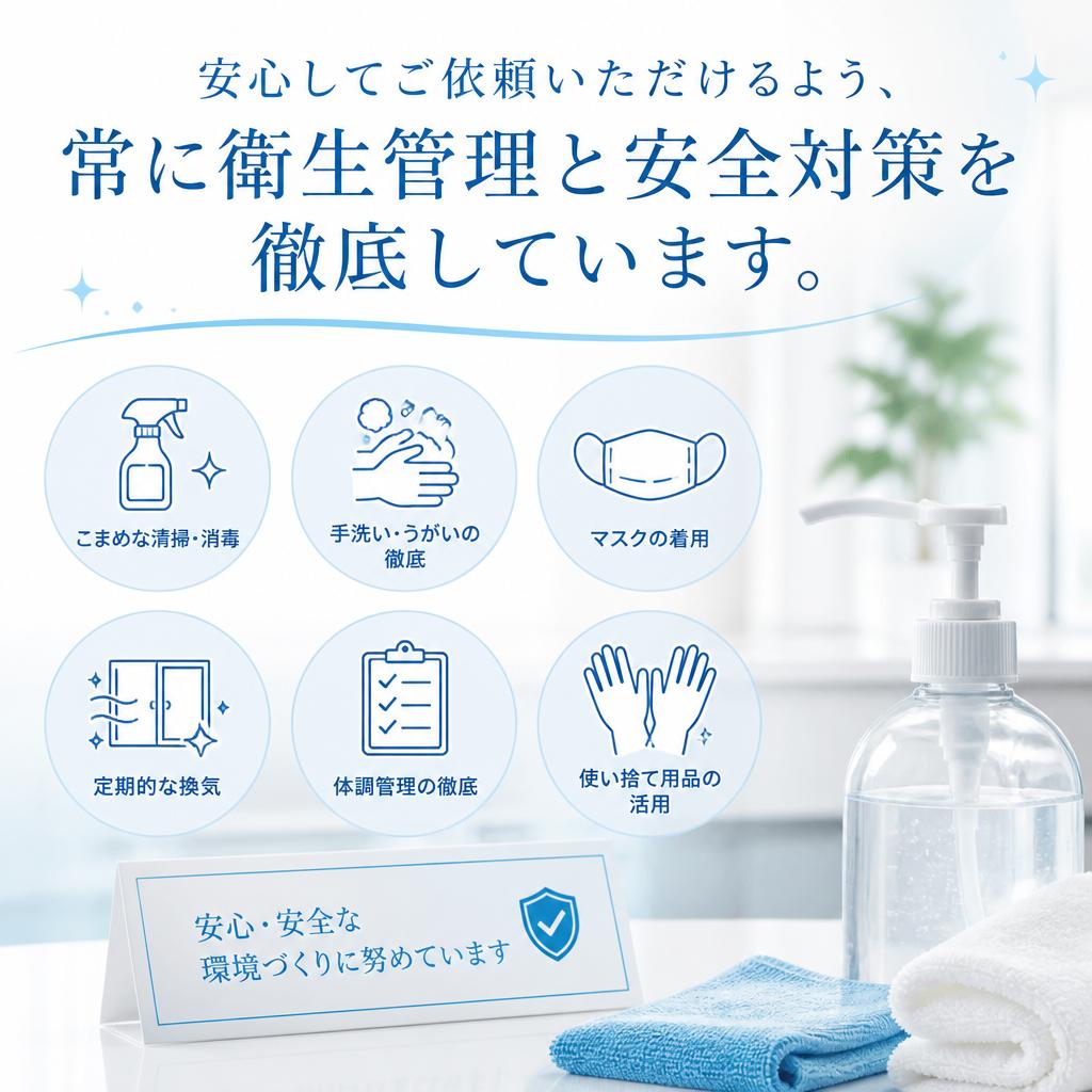 徹底した衛生管理と安全対策