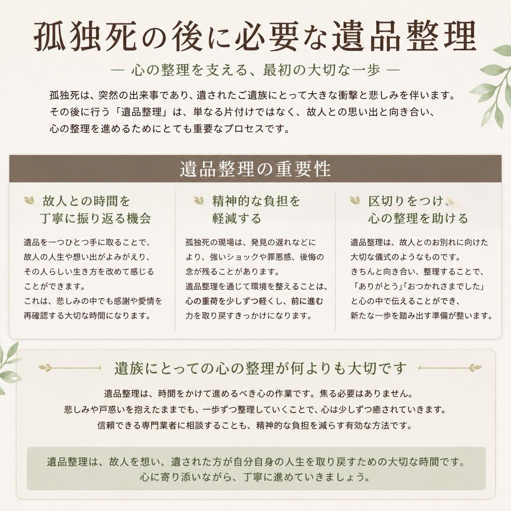 遺品整理の必要性
