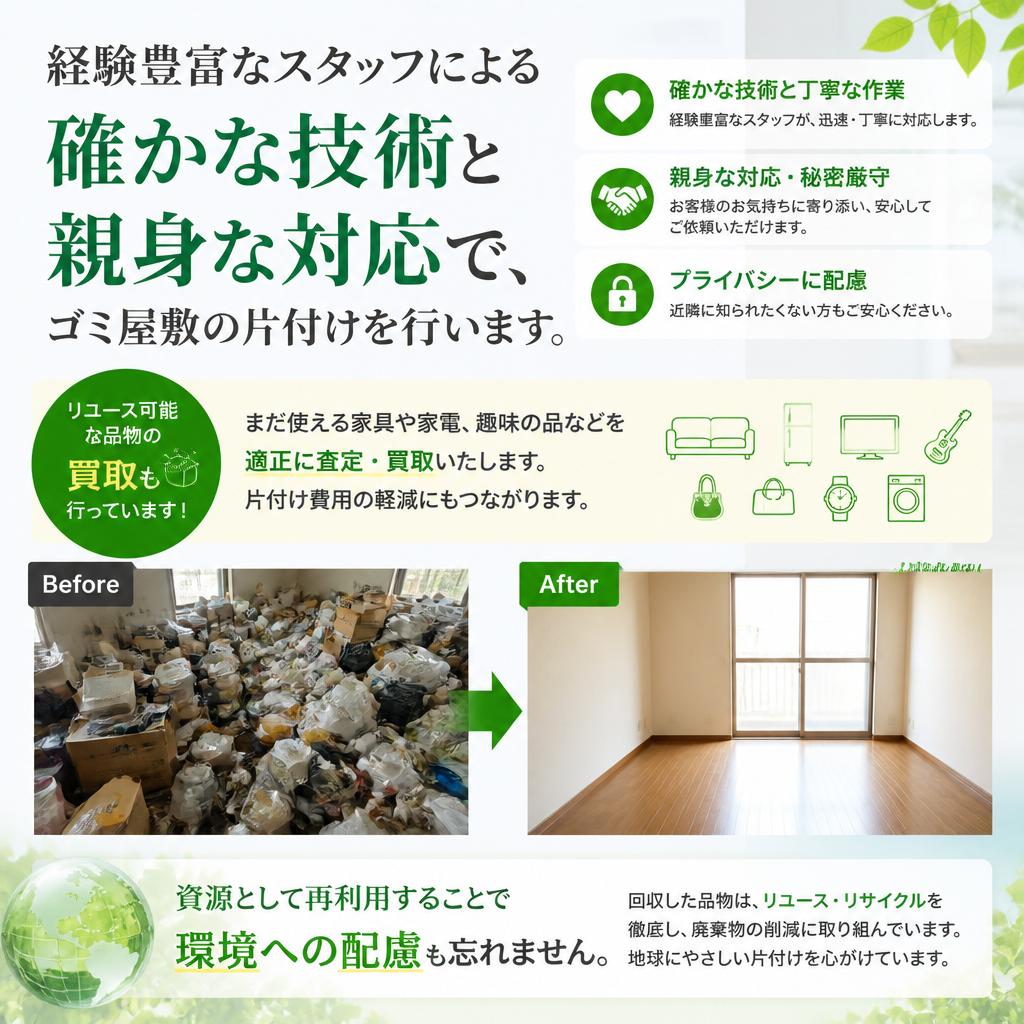 プロによる丁寧なゴミ屋敷片付け