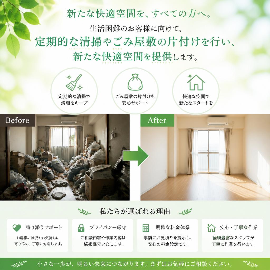 生活を楽にする清掃サービス