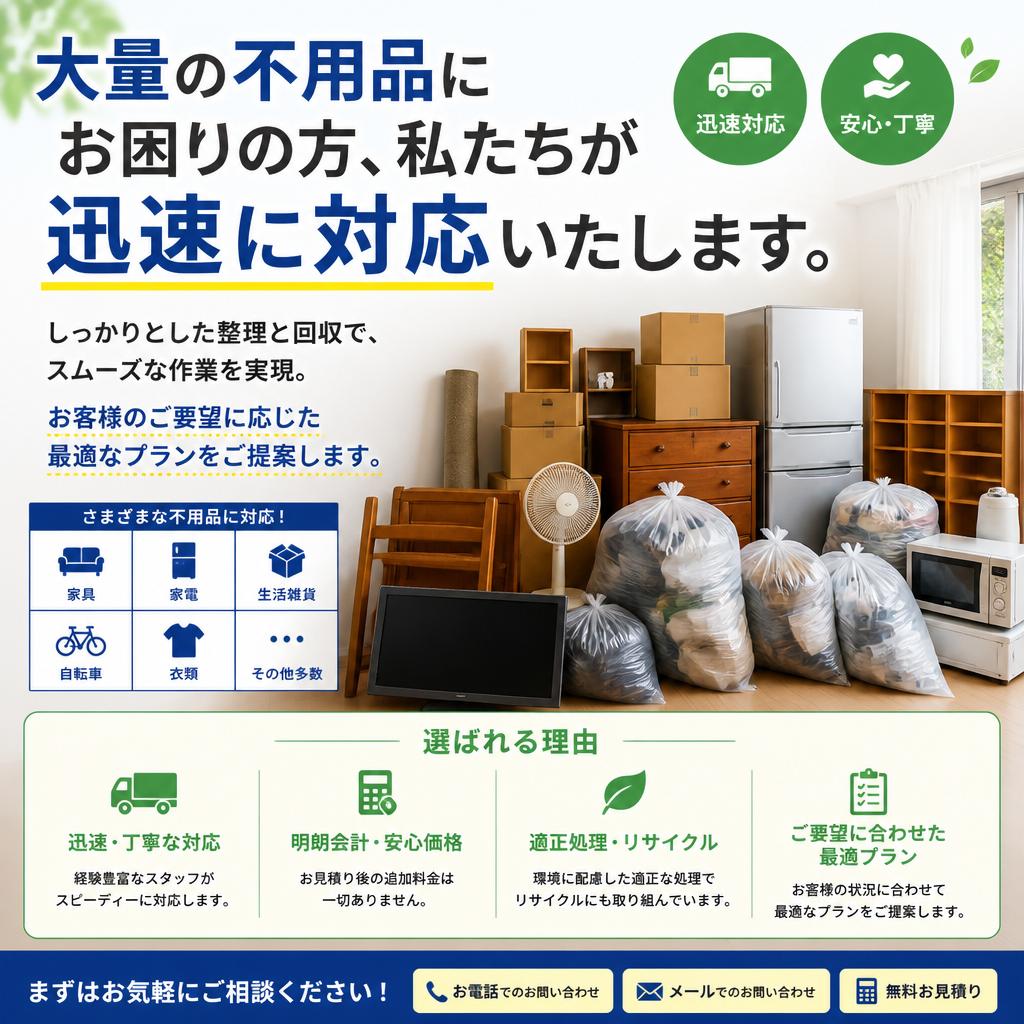 不用品回収がスムーズに！