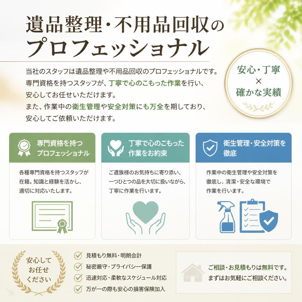 経験豊富なプロによる安心の作業