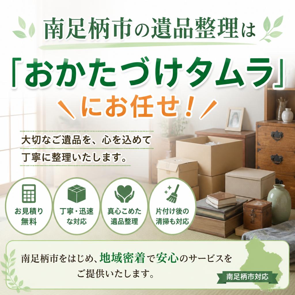 南足柄市の遺品整理は「おかたづけタムラ」にお任せ！