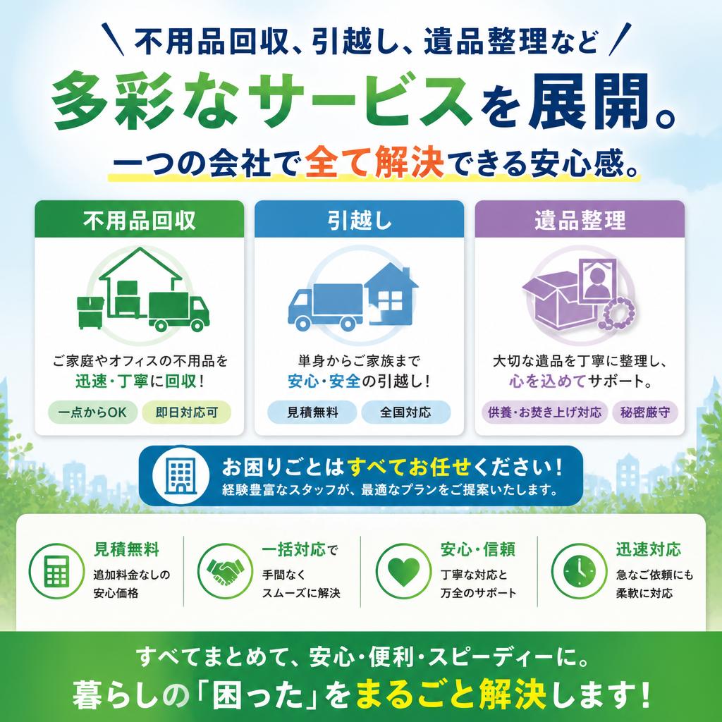 2. 幅広いサービスメニュー
