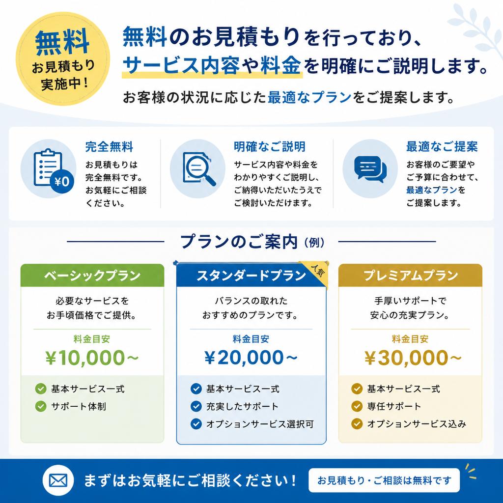 お見積もり・サービスプラン