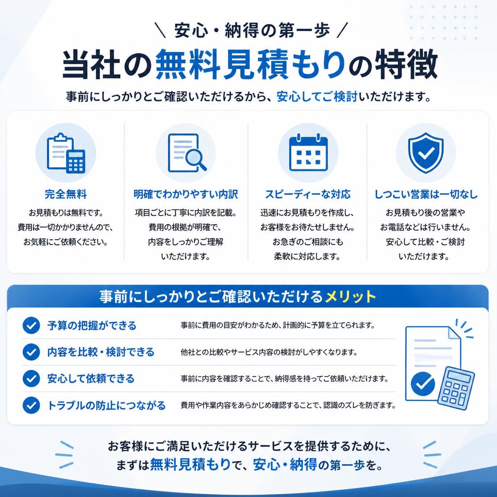 無料見積もりのメリット