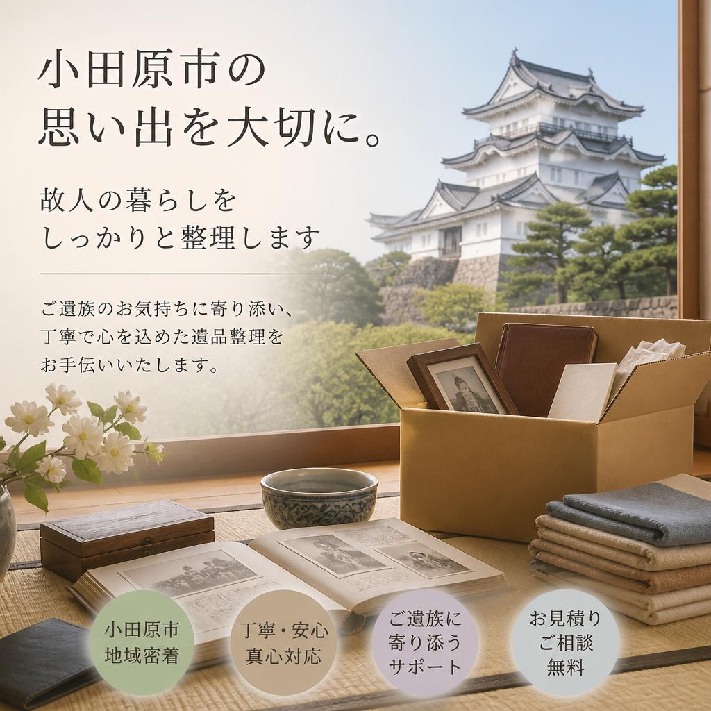 小田原市の思い出を大切に。故人の暮らしをしっかりと整理します