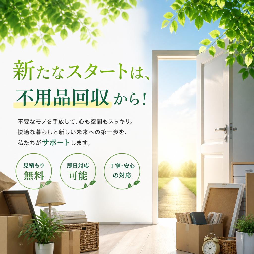 新たなスタートは、不用品回収から！