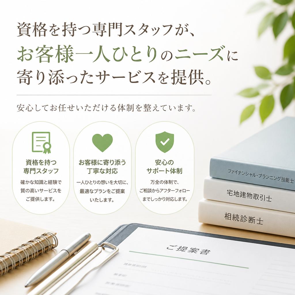 高い専門性を持つスタッフがサポート