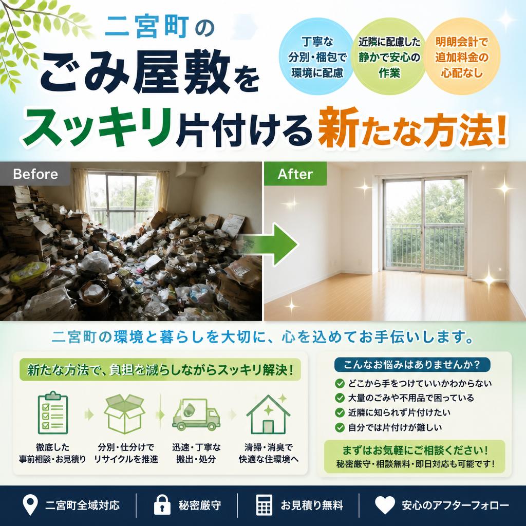 二宮町のごみ屋敷をスッキリ片付ける新たな方法！
