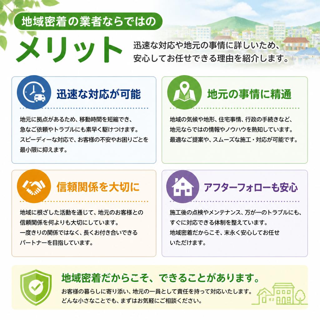 地域密着型の片付け業者のメリット