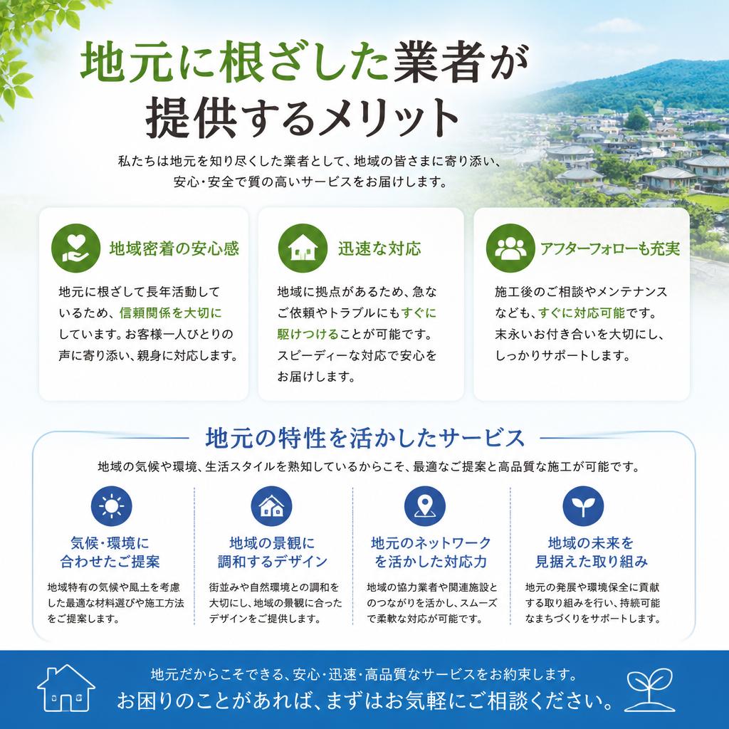 地域密着型だからできる安心サポート
