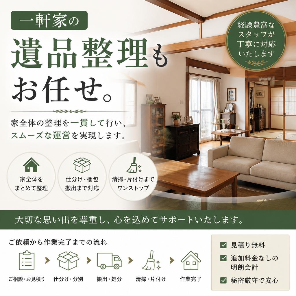 一軒家整理のフルサポート