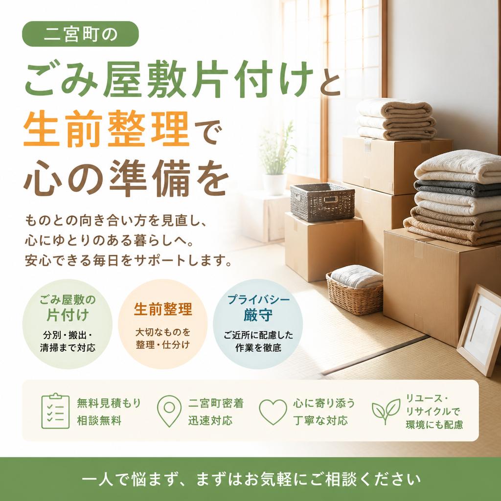 二宮町のごみ屋敷片付けと生前整理で心の準備を