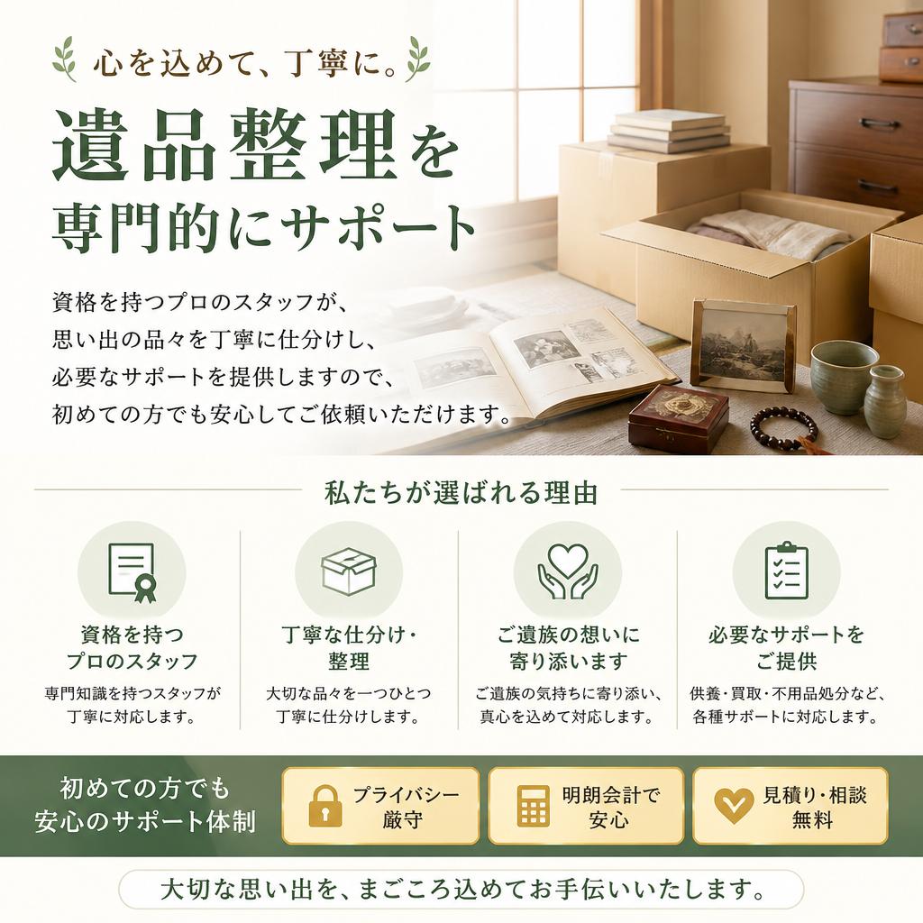 専門スタッフによる安心のサービス