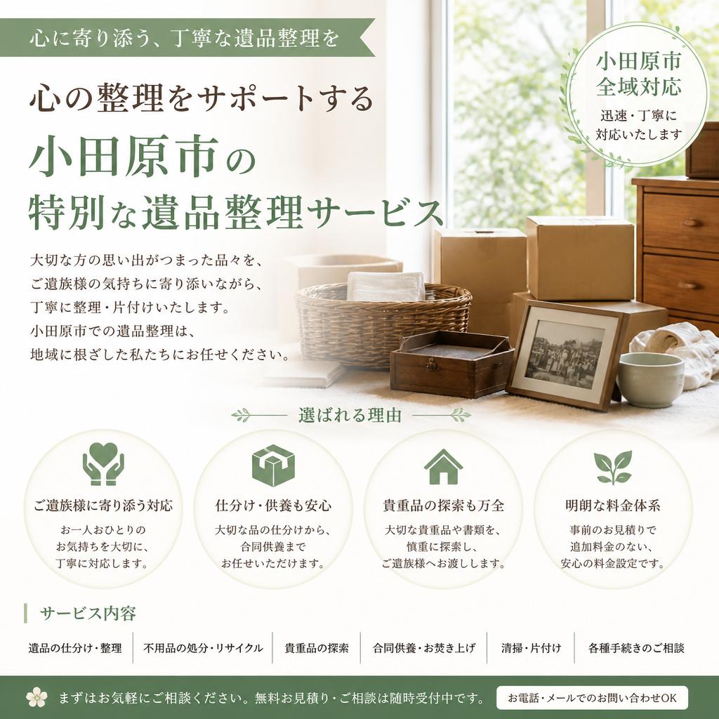 心の整理をサポートする小田原市の特別な遺品整理サービス