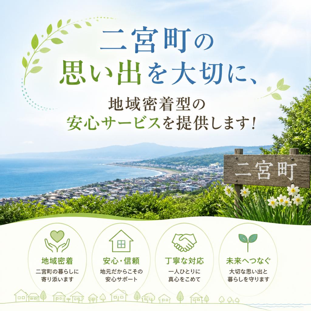 二宮町の思い出を大切に、地域密着型の安心サービスを提供します！