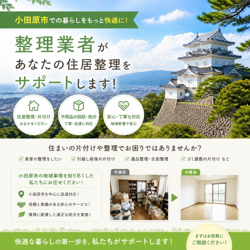 小田原市での暮らしをもっと快適に！整理業者があなたの住居整理をサポートします！