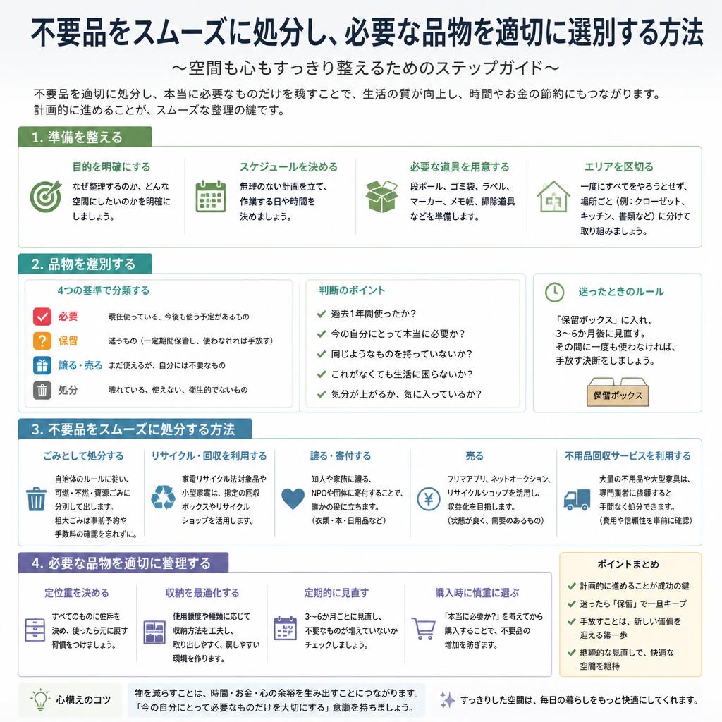 必要品選別のプロセス
