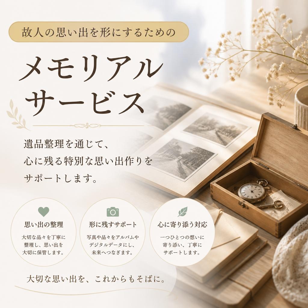 メモリアルサービスで思い出を形に