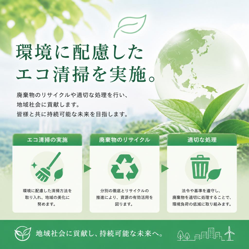 エコを意識したクリーンサービス